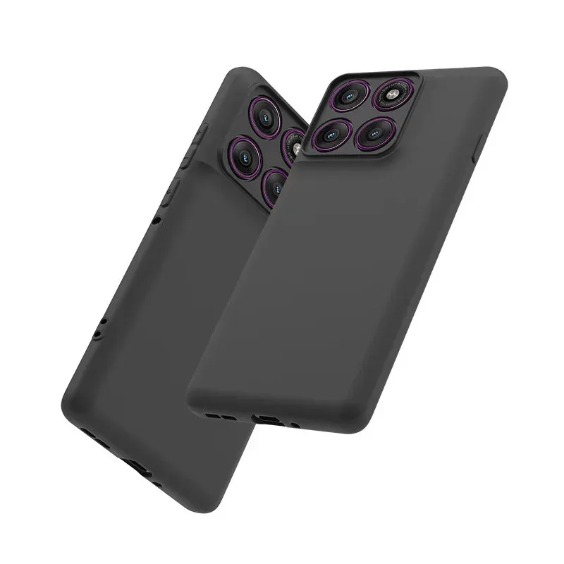 Slim Matte Black Soft TPU Silicone Back Cover Phone Case