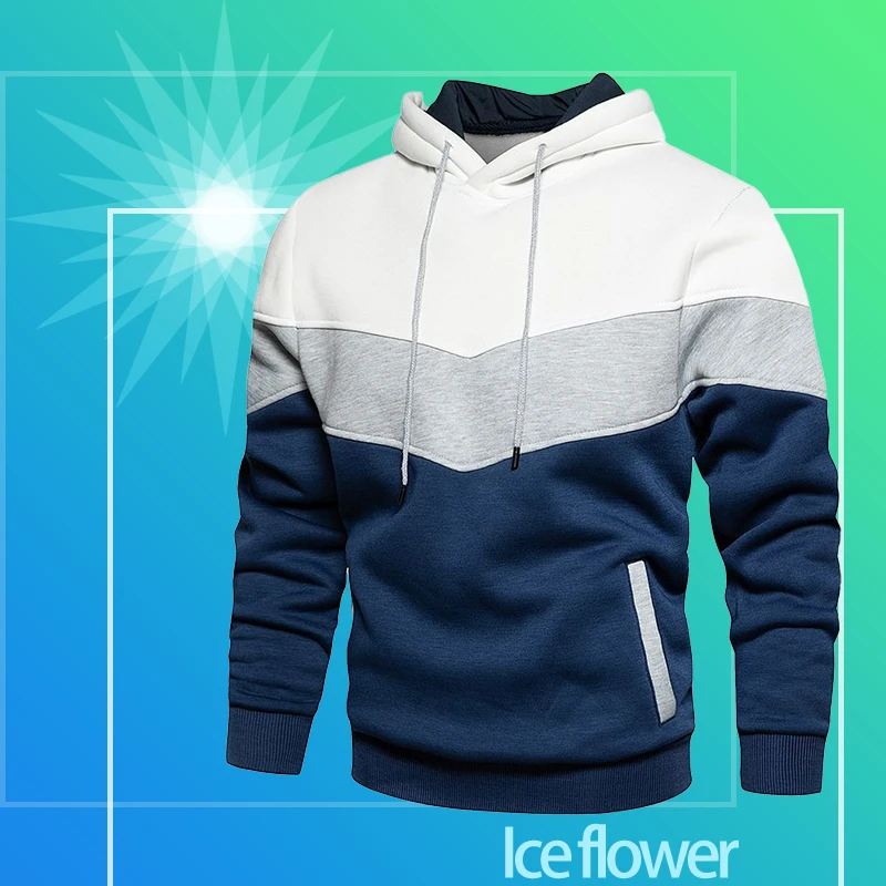 Fashion Casual Male Outfit Sportwear Loose Fit ClothesZipper Hoodies Autumn Winter Men's New Long Sleeve Hooded Sweatshirt