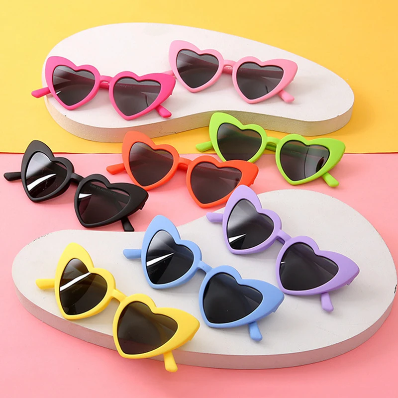 

Kids Sunglasses Fashion Heart Shaped Shades Boy Girls Sun Glasses Trendy Outdoor Protection Children Baby Eyewear Goggle