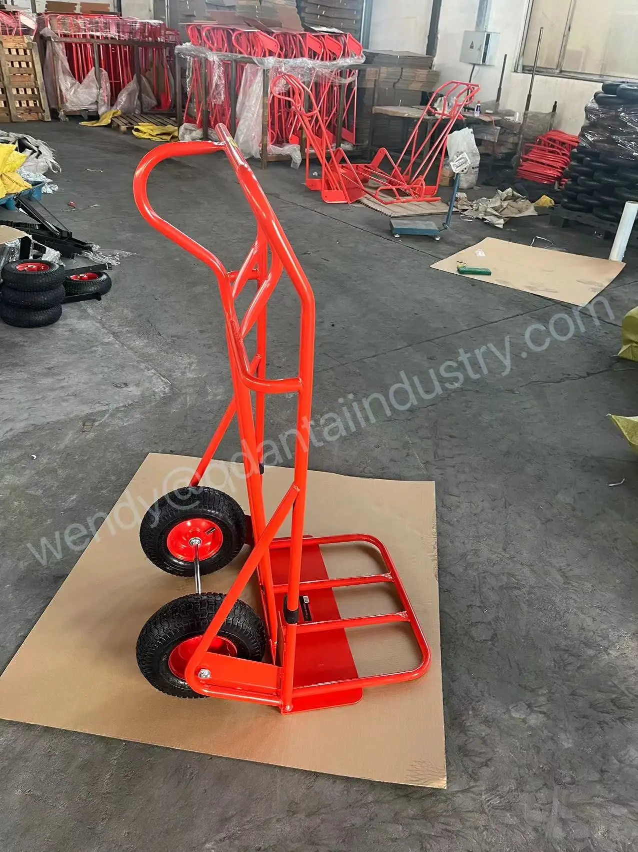 Heavy appliance pneumatic wheel hand truck and trolleys, steel portable