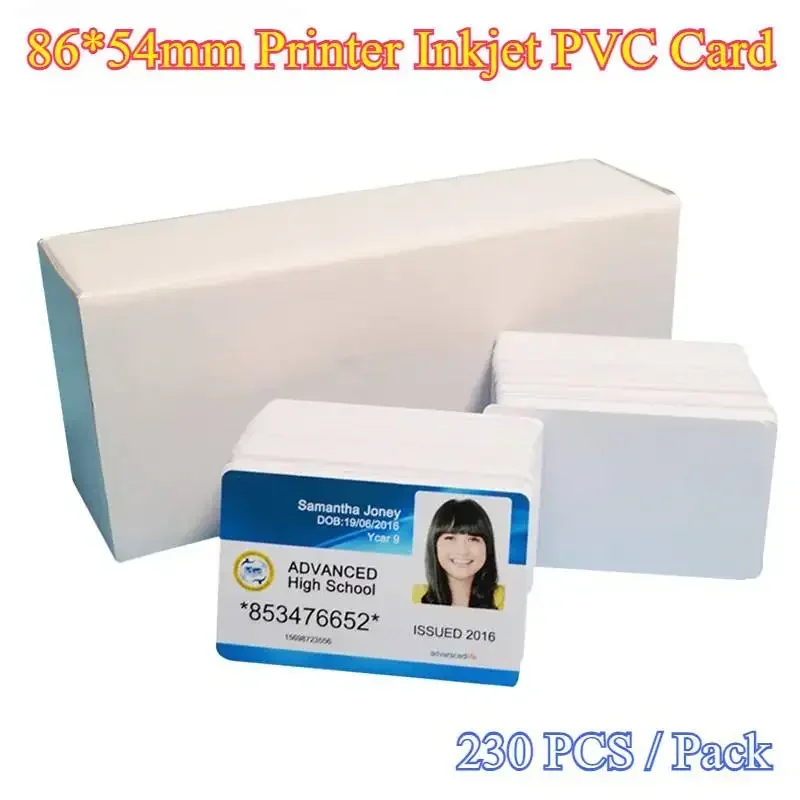 Printable PVC Card Printing ID Business Room Cards for Canon for Epson L805 L800 Card Inkjet Printer Machine 86*54mm 230pcs