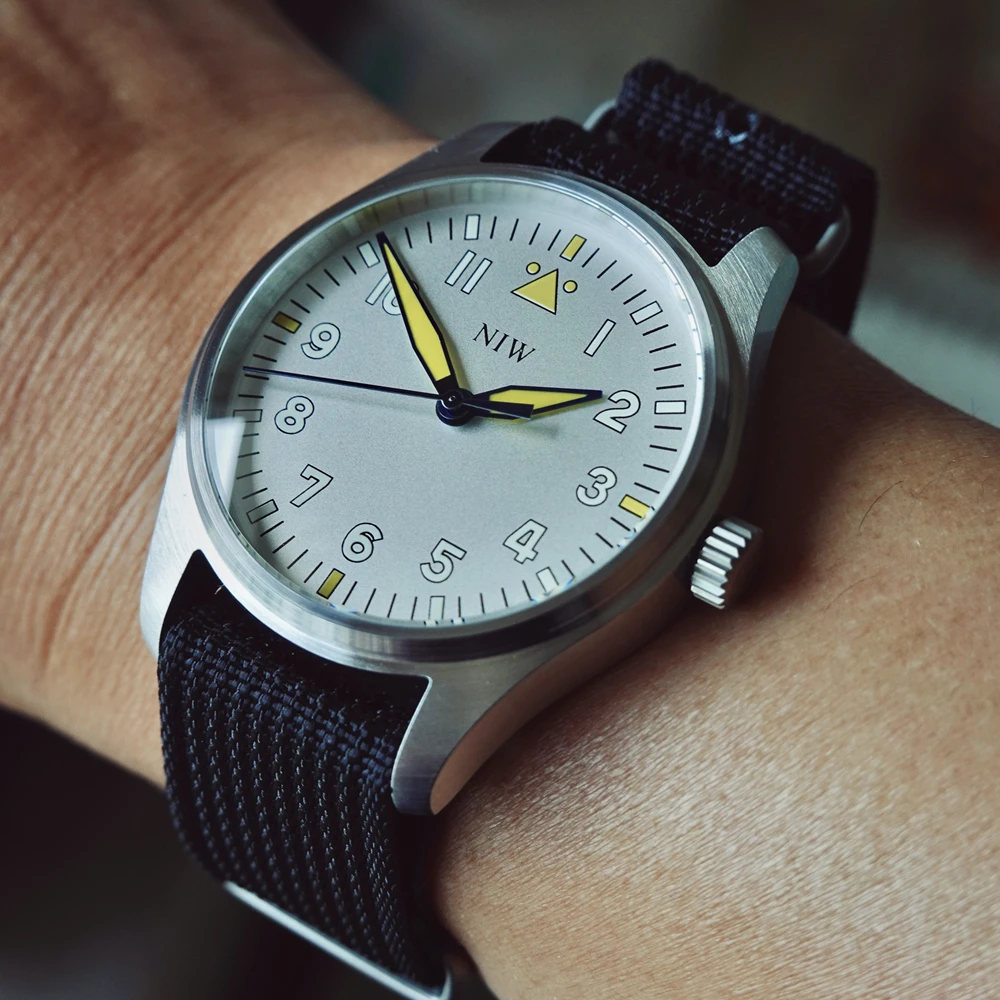 

NIW Pilot Watch Men 40mm Vintage Military Watch JAPAN VH31 Sweep Second Movement Sports Quartz Wristwatches Luminous Clock Retro