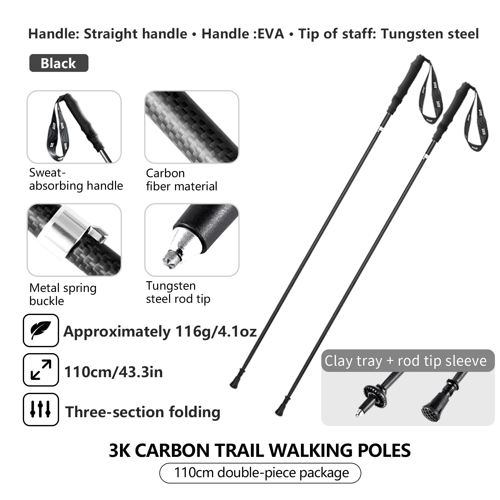 main image of BISINNA 2pcs Ultralight Trekking