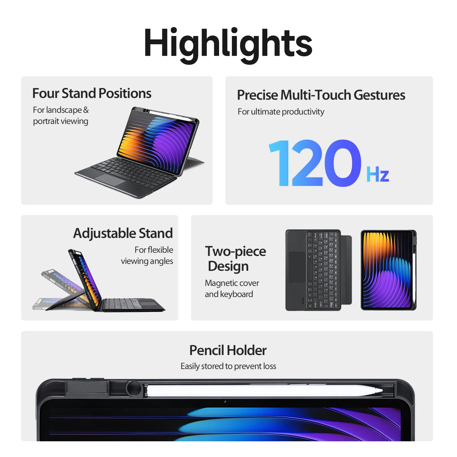 Suitable for Xiaomi Pad 7/7 Pro Bluetooth Keyboard Touch Xiaomi 6 Magnetic Separation Keyboard