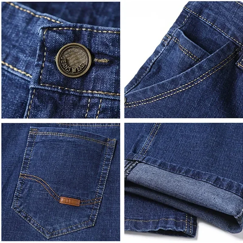 Loose Jeans Men 150KG Straight Stretched Plus Size 50 48 46 44 Denim Pants Elastic Male Casual Large Work Wear Classic Trousers 5