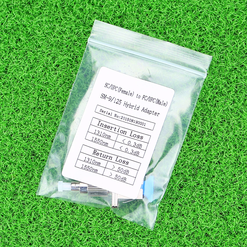 Single-Mode FC male-SC Female Fiber Jumper Male and Female Optical Power  Light Pen Coupler Flange Conversion Head