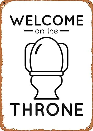 

Добро пожаловать на трон винтажный вид металлический знак патент художественные принты Ретро подарок 8x12 дюймов