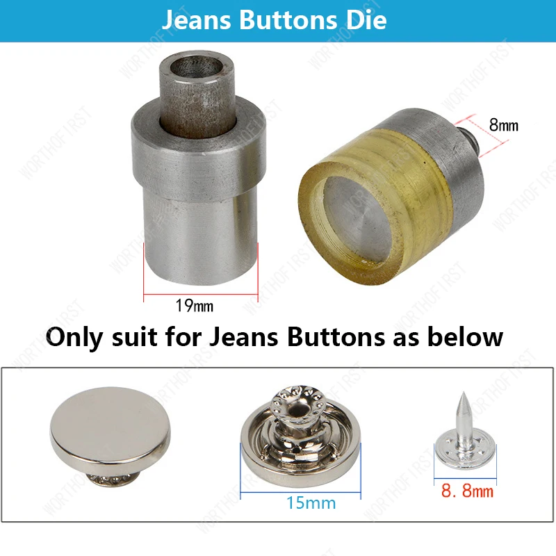 Description Picture 5 of itemSteel Jeans Button Dies For Hand Punch Press Machine Install Jeans Button For Clothes Jeans Coat Leathercraft Sewing Accessorie