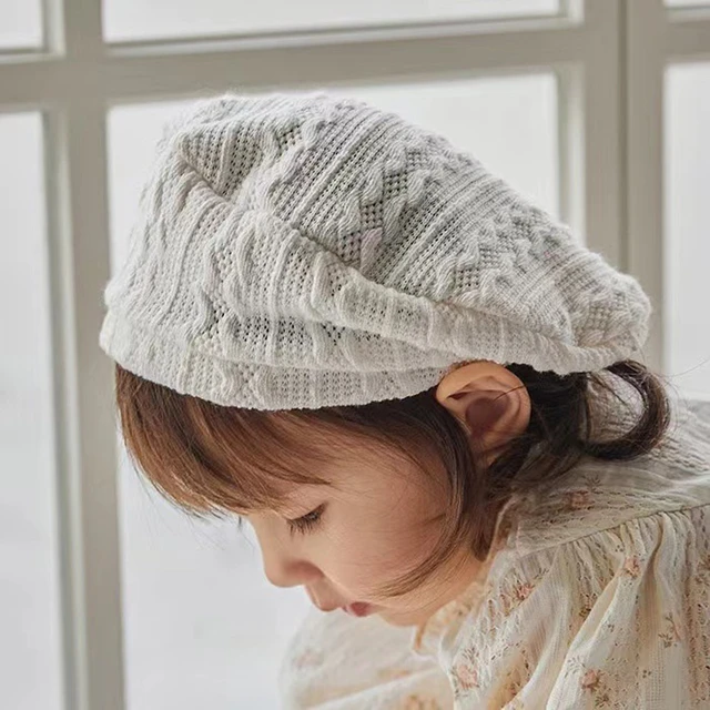 Boina de pintor para bebé, gorros de punto para niño y niña de 0 a 4 años,  color Beige, marrón y albaricoque - AliExpress