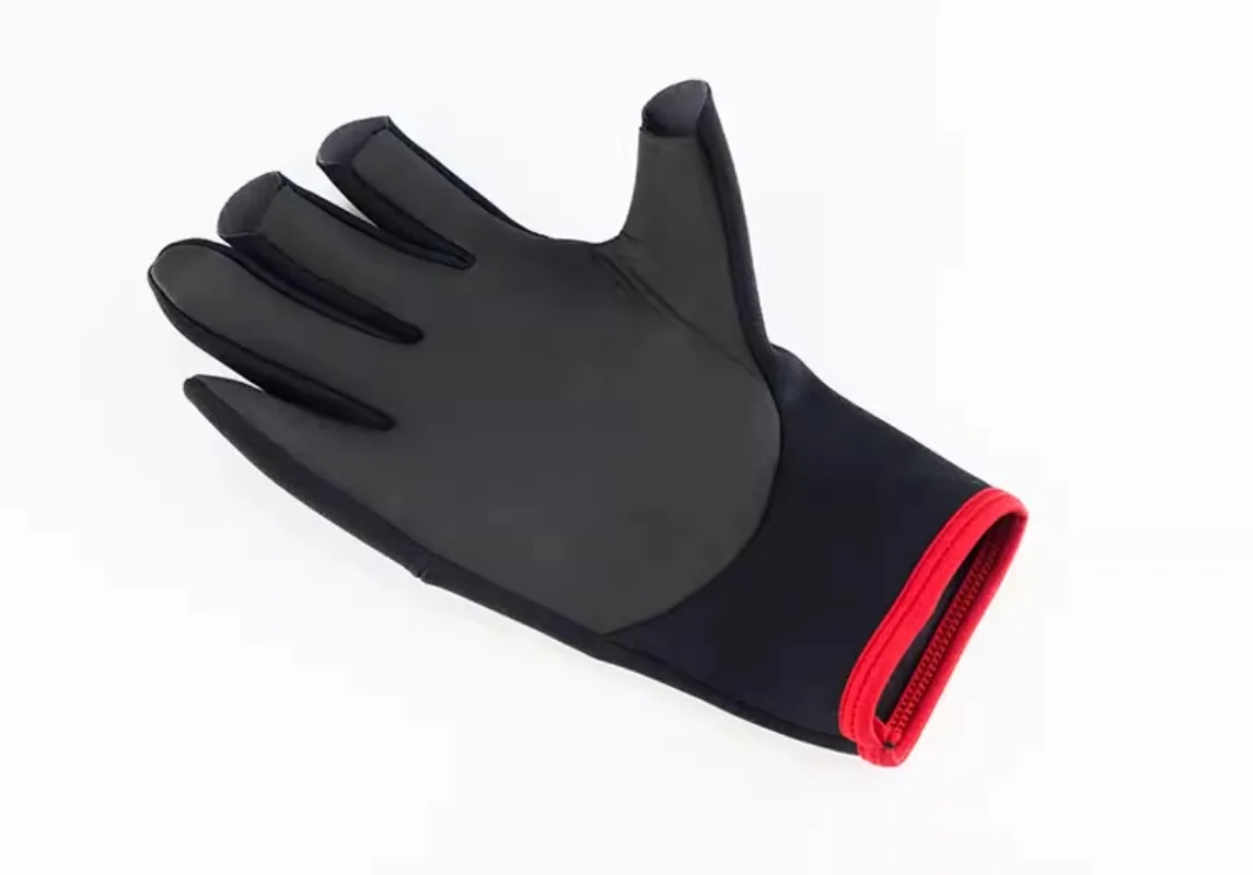 APIA Fishing Gloves for Men Three Fingers Cut Glove Warm Outdoor Gloves Autumn and Winter