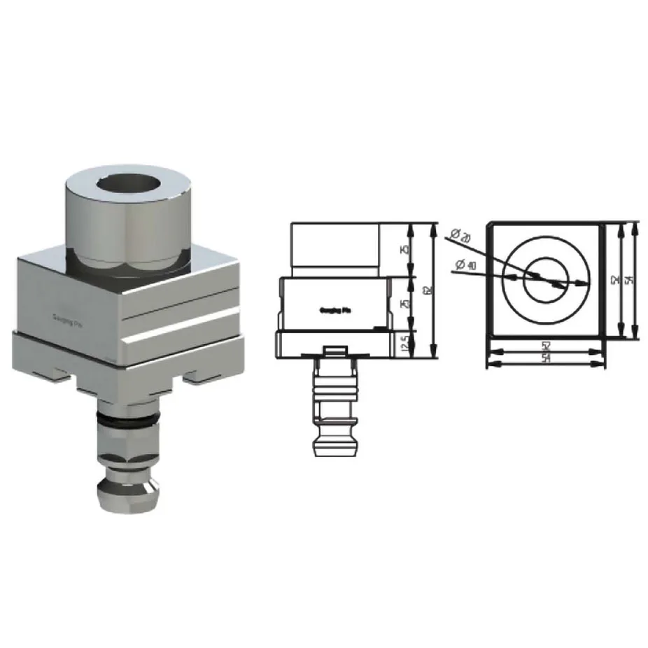 

ER/3R 50X50 Zero Base Tungsten Steel EDM Calibration Reference Ball Fixture Spark Machine Center Rod Tool Optional ER/3R