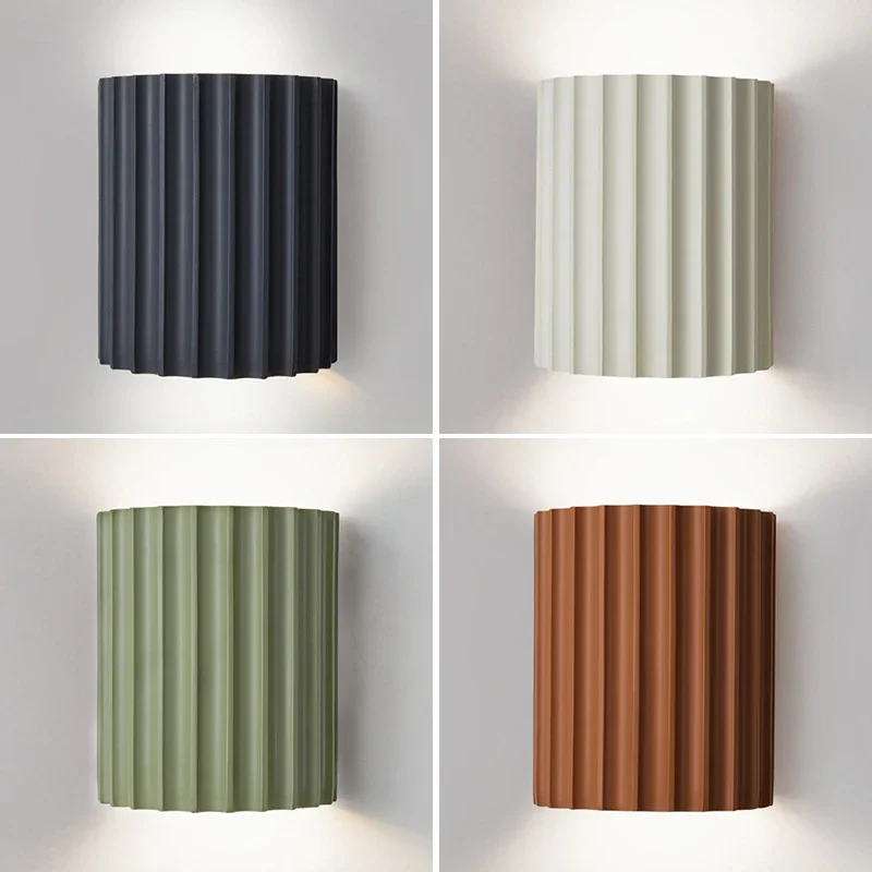 Nordic Modern Resin Wall Lamp Indoor Wall Lighting Bedroom Bedside Lamp Household Background Decoration Living Room Light
