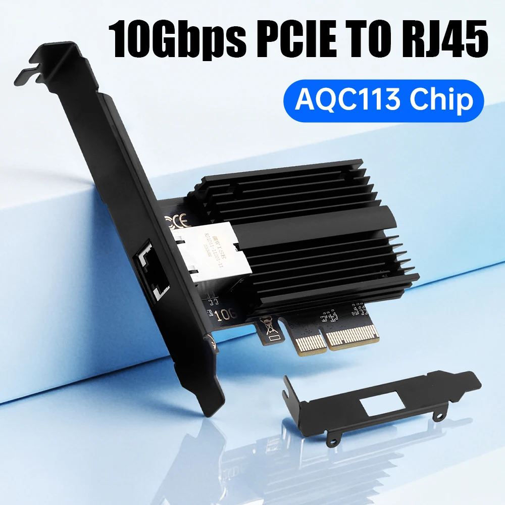10G PCIE To RJ45 Marvell AQC113 PCIeX4 Gigabit Ethernet WiFi PCI