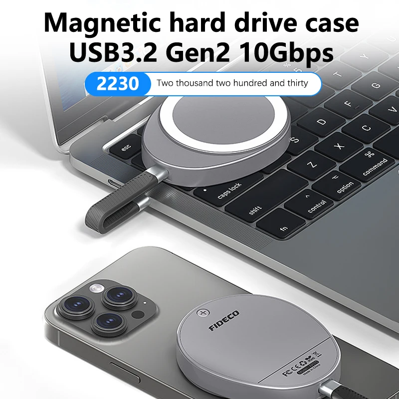 Magsafe SSD ̽, ׳ƽ M.2 2230, 10Gbps NVMe SSD Ŭ, USB C 3.2 Gen2  NVMe PCI-E,  15  ƽ   ƺϿ