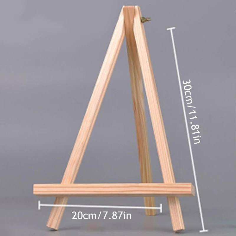 1pcs Natural Wood Mini Easel Frame Tripod Display Holder Meeting Wedding Table Name Card Stand Children Painting Display Craft natural wood tripod desktop painting shelf mini easel frame children painting craft holder display holder table name card stand