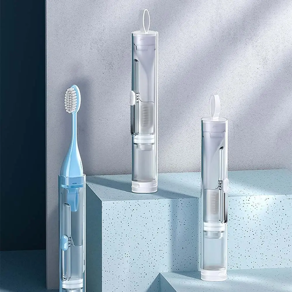 Creative Plastic Travel Hiking Toothbrush Set Toothpaste Storage Kit Tooth Clean Tools Folding Toothbrush