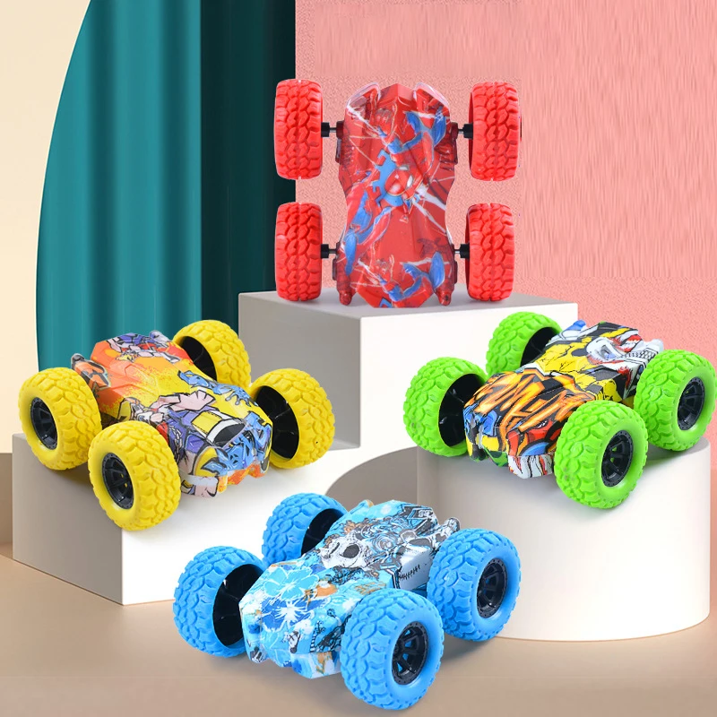 Mini Inertia Car Toys For Children Collision Automatic Turnover