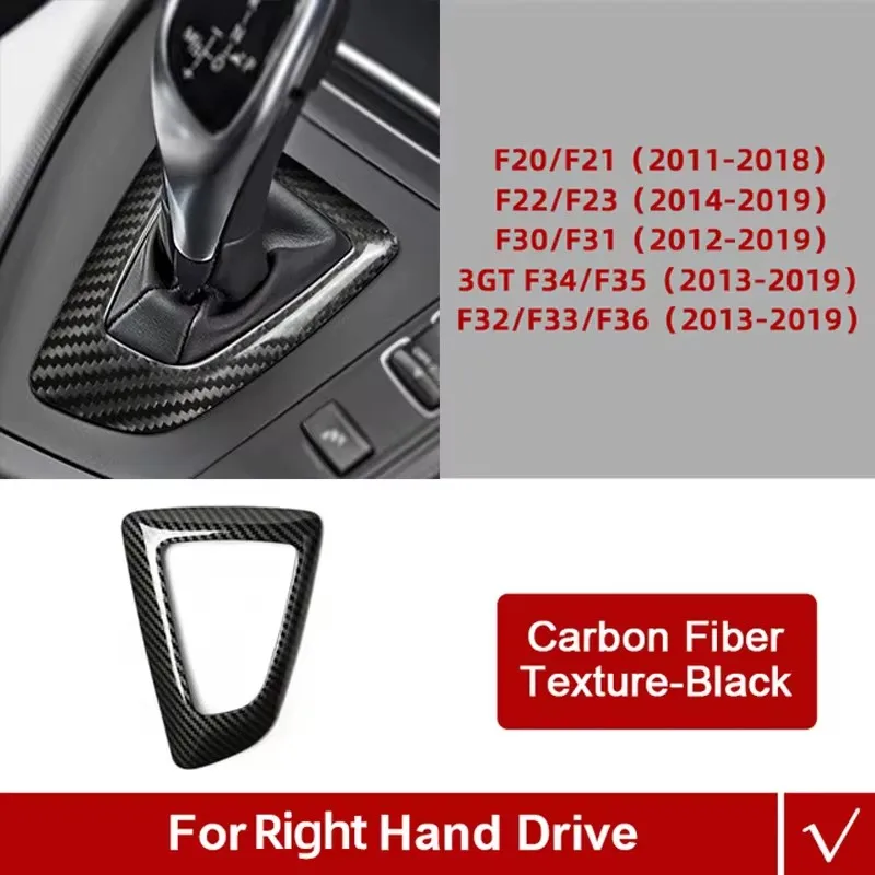 Mittelkonsole im Carbonfaser-Stil, Schaltkopf-Basisplatte aus Kunststoff, geeignet für BMW-Serie, Premium-Auto-Innendekoration – Detail 6