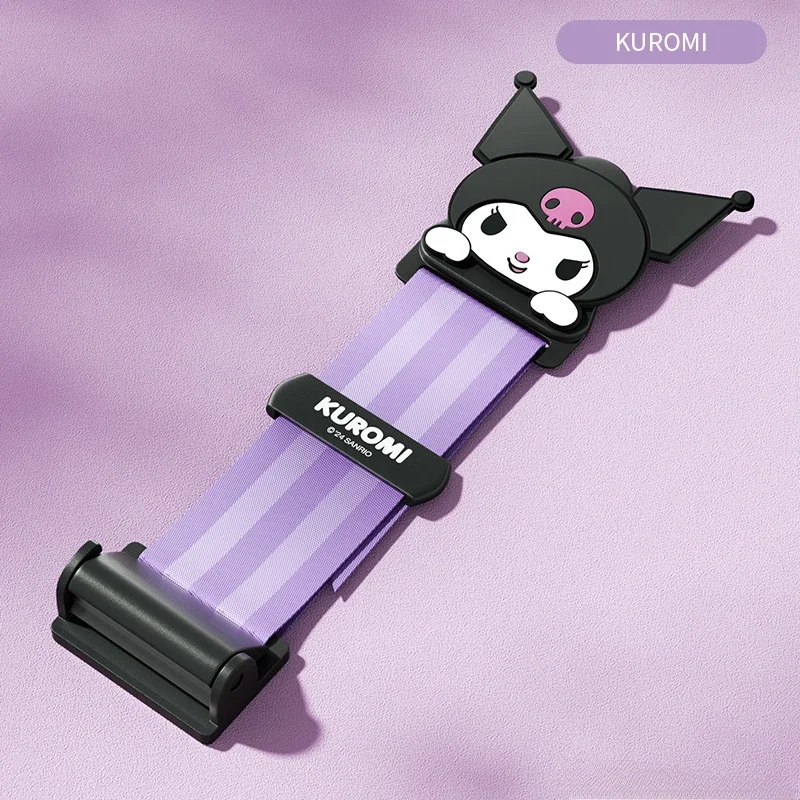 Sanrio Kuromi Car Seat Belt Limiter Child Safety Belt Holder Adjustable Length Universal Hello Kitty Seat Accessories