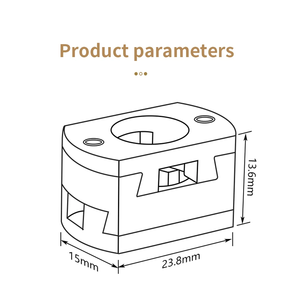 3DSWAY 18 mm Oldham-Kupplung Ender 3 V2 CR10 CR10S Pro T8 Schraubkupplung Z-Achse 8 mm Messing-Leitspindel-Heißbett für 3D-Druckerteile – Detail 5