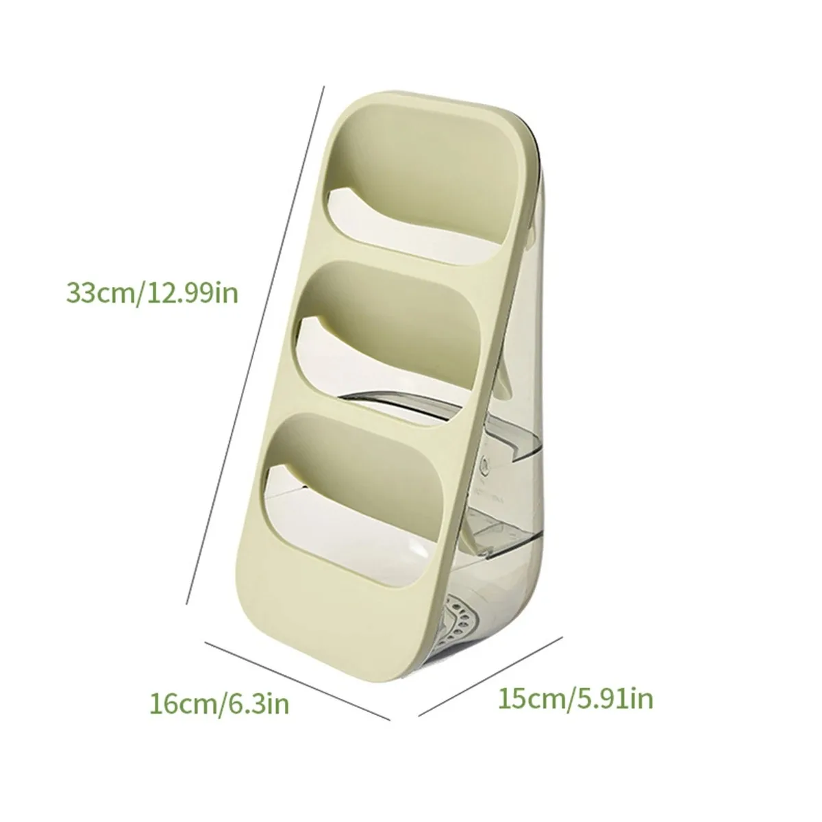 Household Multi-layer Chopstick and Spoon Storage Rack Kitchen Dust-proof Rack Three-compartment Cosmetic and Tool Storage Box