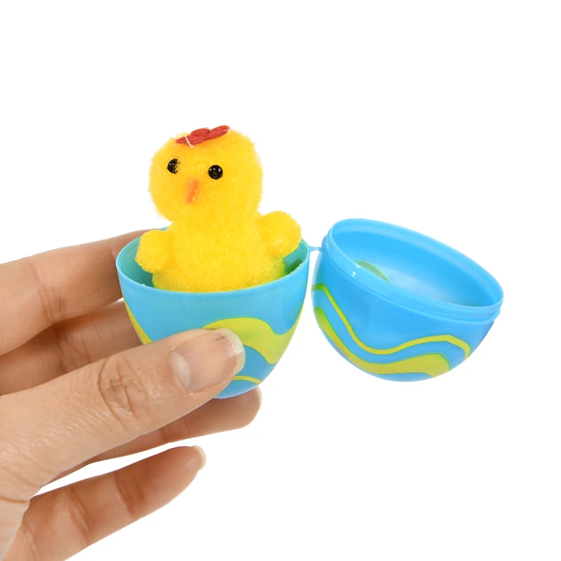 12/24pcs Easter Eggs Fillable Opening Candy Box Happy Easter Party Gift Packaging Egg Basket Filler Decor Supplies Kids Favors 