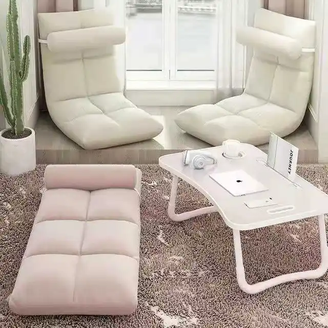 Composite fabric l shaped folding sofa tatami bay window d sofa bed space saving chair dormitory