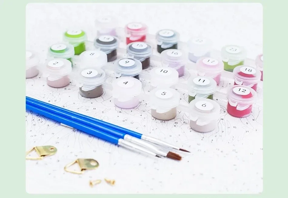 Description Picture 5 of itemRUOPOTY Painting By Numbers Flower Blossom Wooden House Paint By Numbers For Home Decors Wall Art Landscape Picture