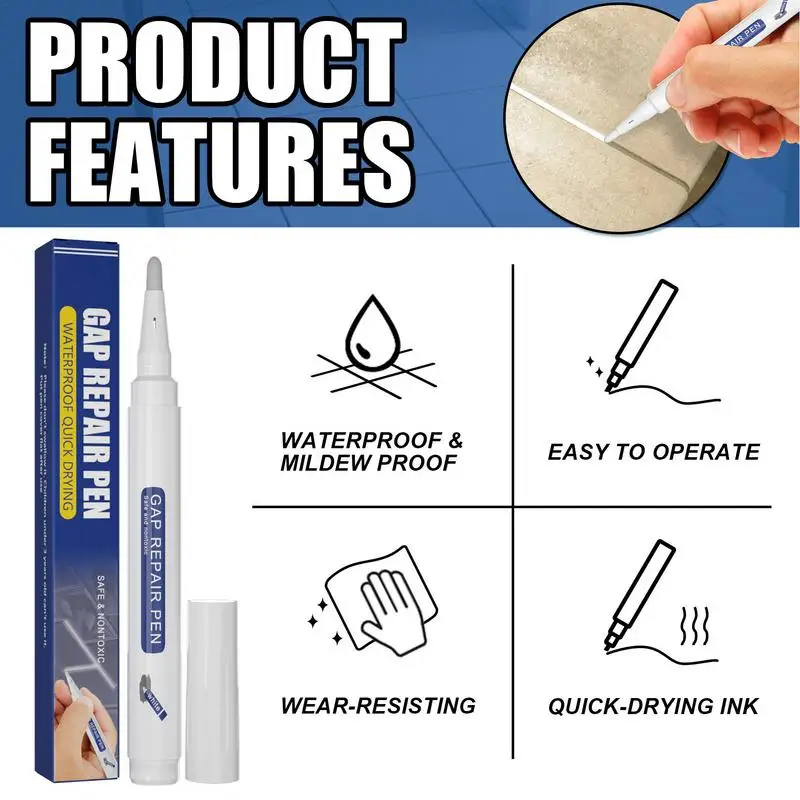 Grout pen pack tile grout paint pen tile touch up repair marker waterproof marker wall seam floor seam repair tools