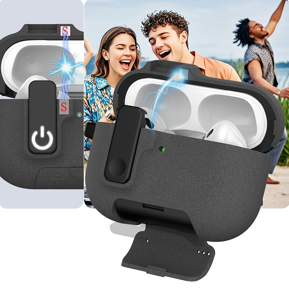 Premium Magnetic Lid Lock Earphone Protector with Luxury Hybrid Case