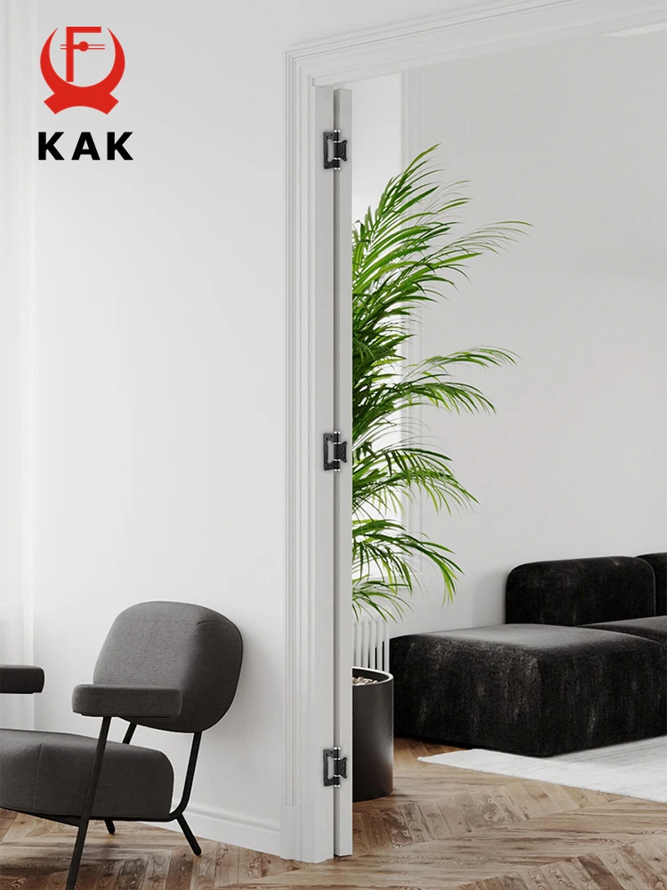 KAK 2pcs Automatic Door Closer Hidden Door Hinge Positiong Soft Closing Stopper Aluminum Alloy Closing Device Hardware
