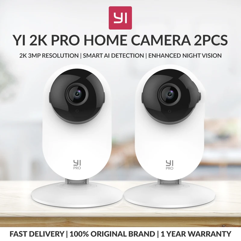 Kit YI Pro 2K Telecamera di sicurezza domestica Wi-Fi IP Sistema di sorveglianza intelligente con visione notturna Baby Monitor_voghion.com