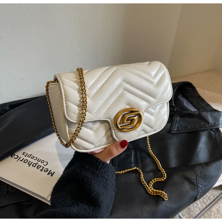 Luxury Brand Women's Bag Handbags for Women Designer Shoulder Crossbody Messenger Clutche Y2k Fashion Chain Double Letter LOGO