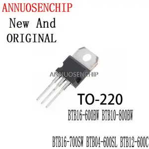 10PCS New And Original TO220 BTB16-600 TO-220 BTB04-600 BTB10-800 BTB16-600BW BTB10-800BW BTB16-700SW BTB04-600SL BTB12-600C
