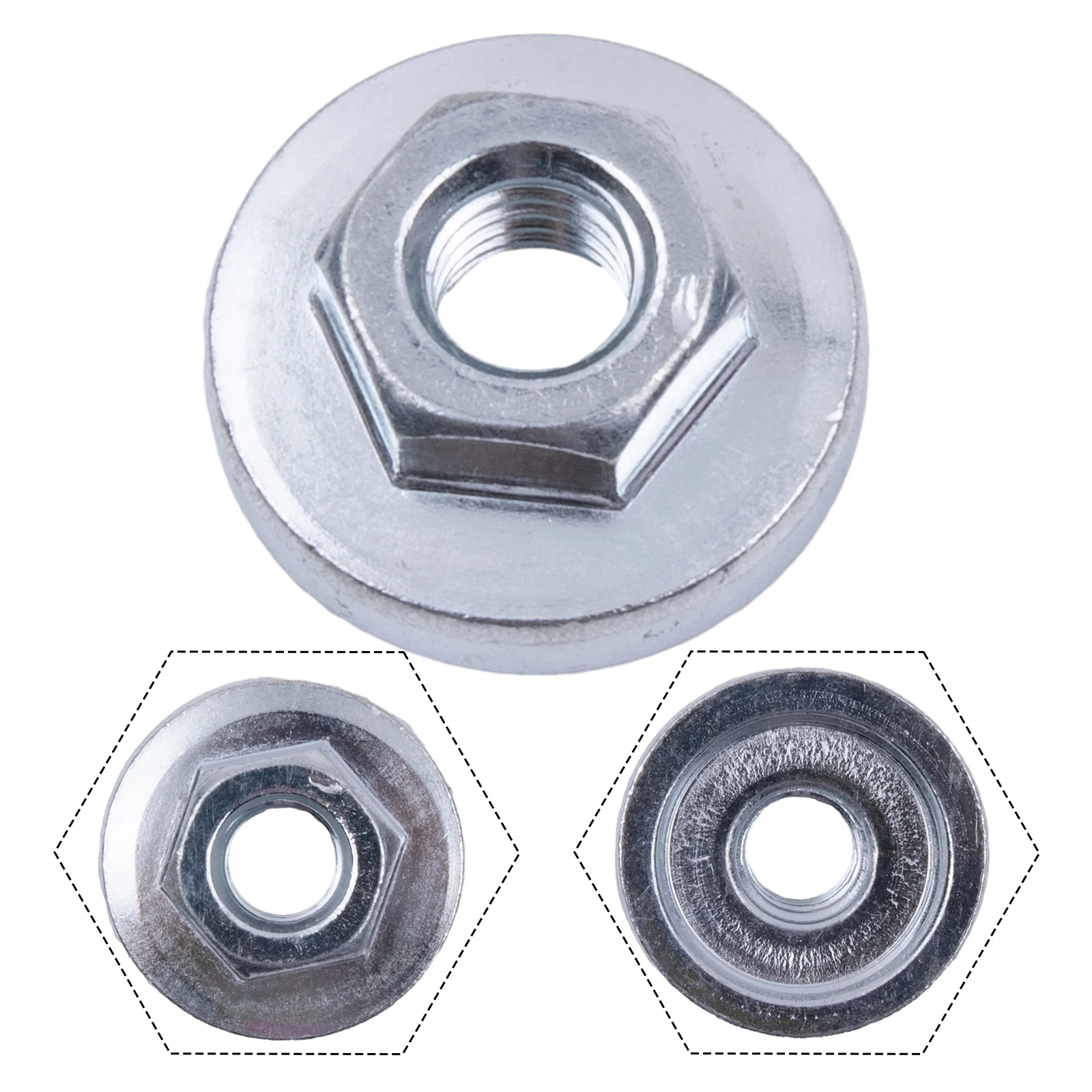 

Hexagon Nut Angle Grinder Nut 100 Type 17mm Angle Grinder Accessories Anti-rust Portable Pressure Plate Silver