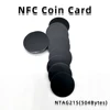 10/50/100pcs NFC RFID Tags Black Coin, 13.56MHz, Compatible with TagMo NFC 215, 25mm, 504 Bytes, NFC Personal Automation NFC215 4