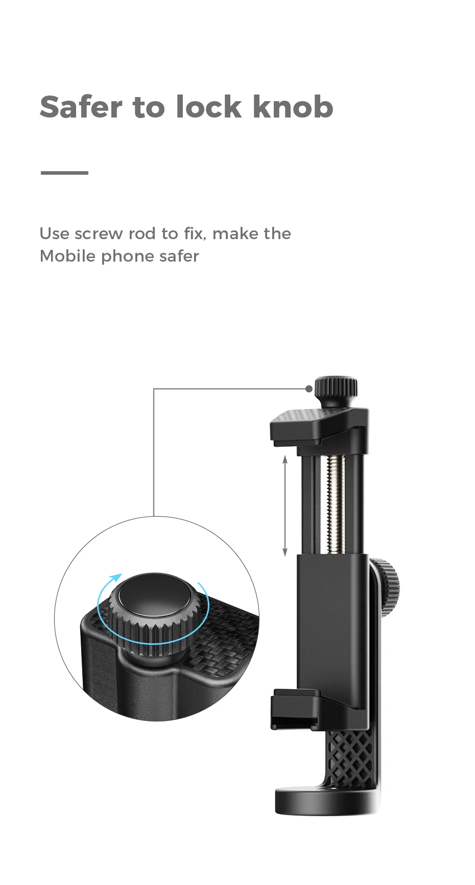 ST-17 360° Rotation Tripod Mount Holder Cell Phone Clip Mount Bracket Adapter fo