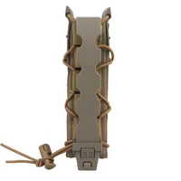 Tactical Long 9mm Magazine Pouch Pistol Submachine Gun Mag Carrier Extended Single Bag Versatile MOLLE Outdoor Hunting Airsoft 2