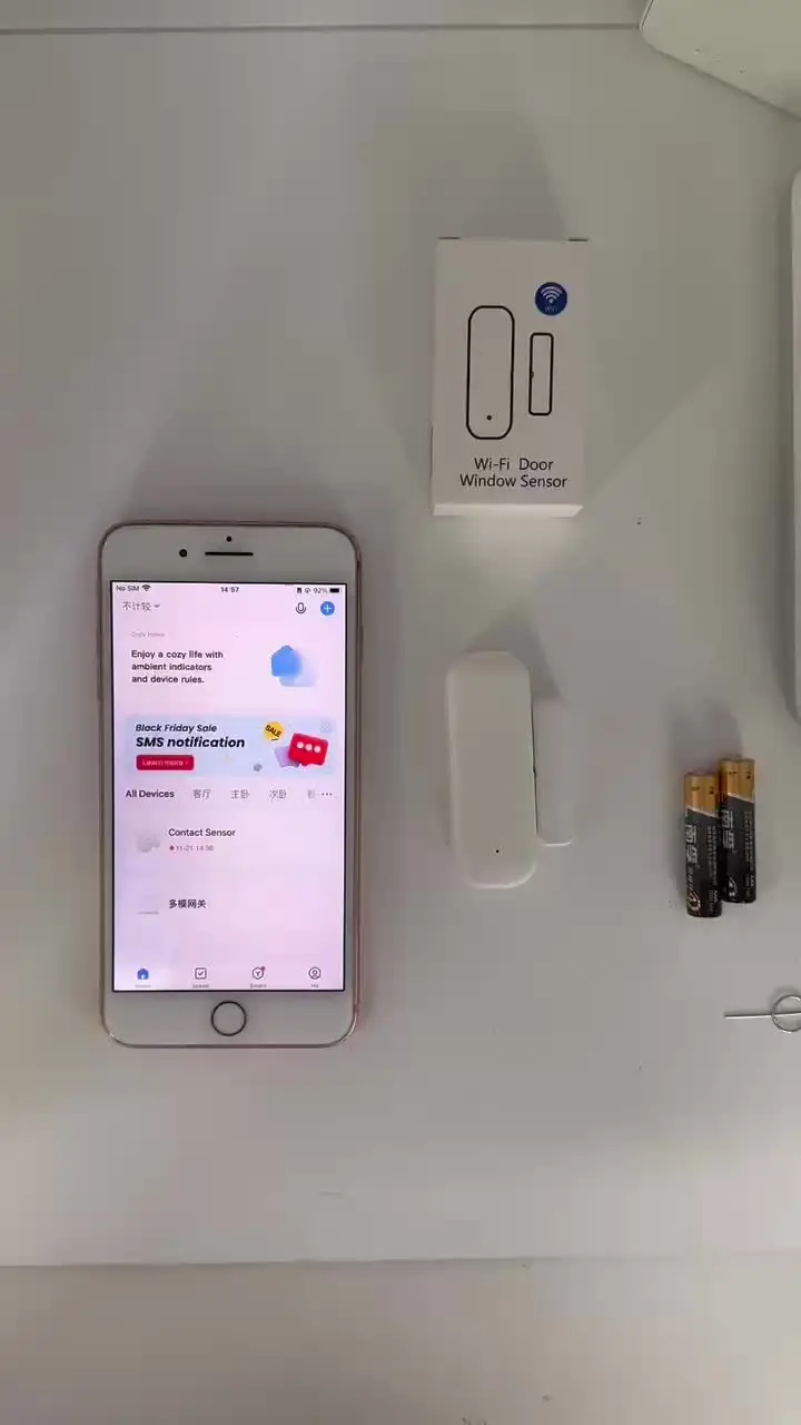 Sensore porta WiFi, sensore finestra intelligente wireless, compatibile Sensore porta WiFi, sensore finestra intelligente wireless, compatibile