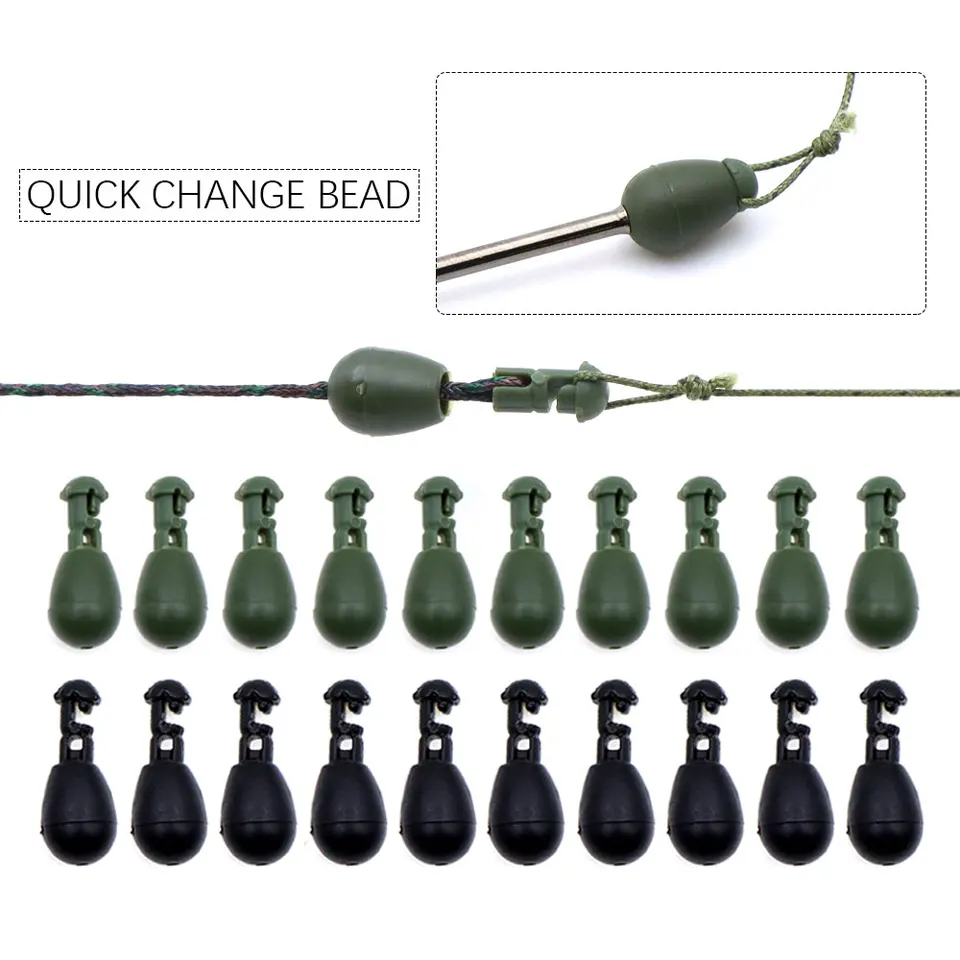 10x Carp Fishing Quick Change Bead Method Feeder Line Holder (S Dark
