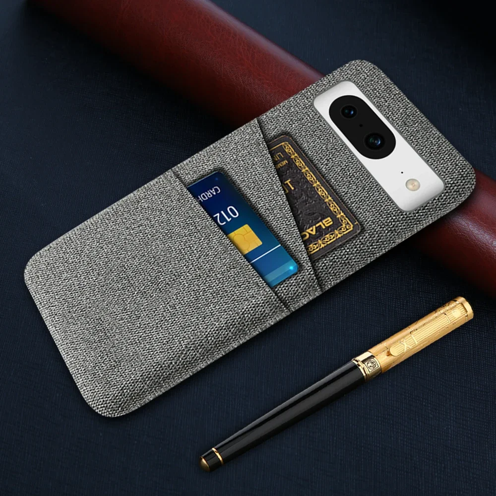 Per Google Pixel 8 8A 8Pro Custodia In Tessuto Di Lusso Dual Card Cover Per Google Pixel 8Pixel8A Pixel8 Pro Pixel 8 A Funda Coque Capa