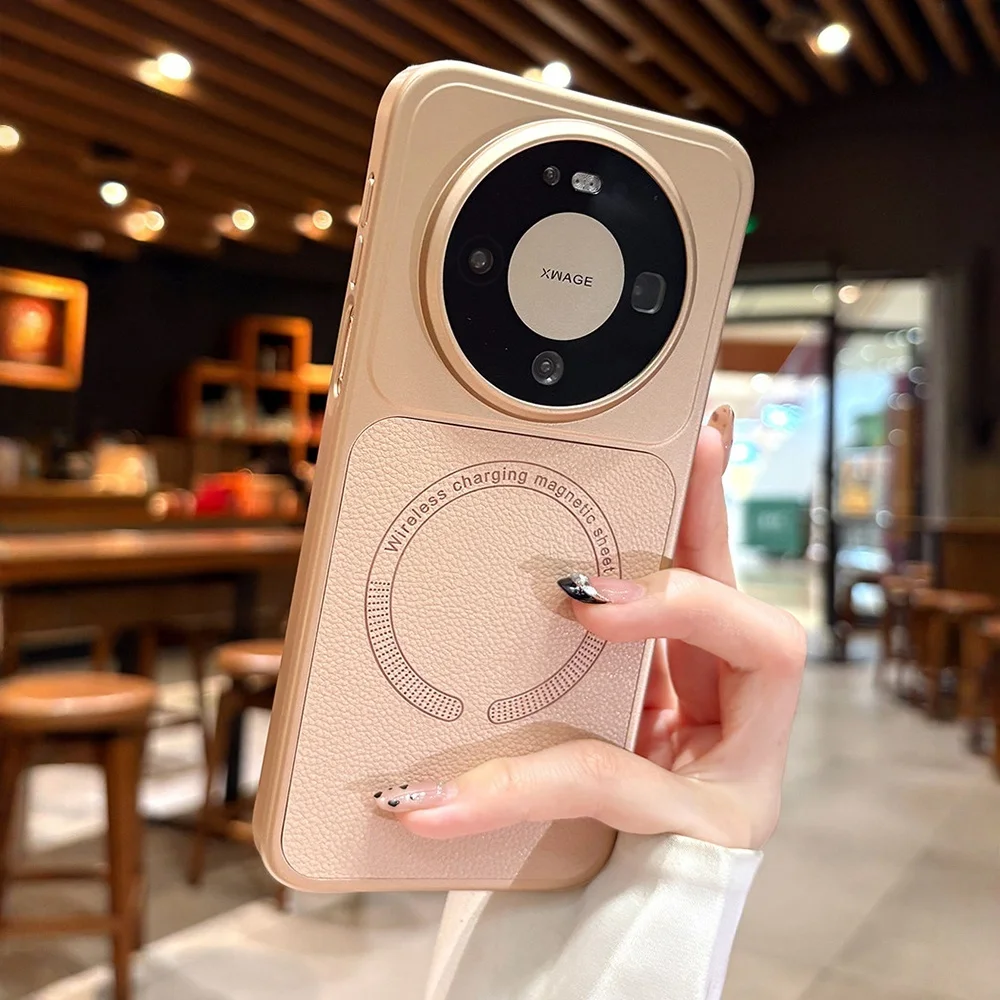 Leather Texture Magnetic Smartphone Case - Universal Fit Cover