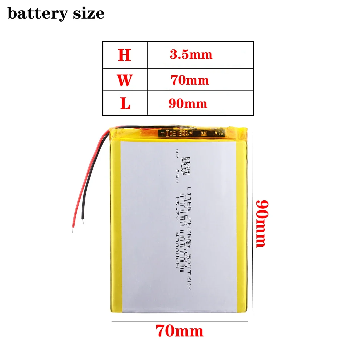 Фото 357090 3,7 V 4000mAh литий-полимерный аккумулятор с защитной платой для планшетного ПК U25GT №3