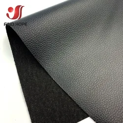 Litchi Textured Faux Leather Fabric for Crafting & DIY Projects - 20x30cm Sheets (1 Black)