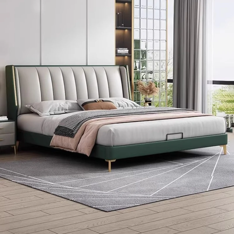 

Luxury Headboard Double Bed King Size Modern Living Room Frame Double Bed Hotel Princess Cama Matrimonial Bedroom Furniture