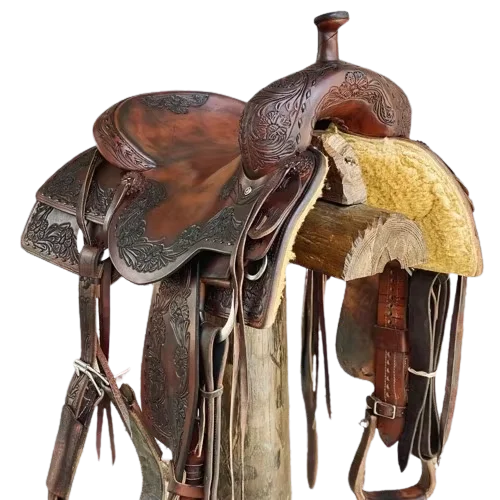 Premium Western Leather Horse Saddle – Reinforced Tree & Breathable Seat for Cowgirl Riding 1