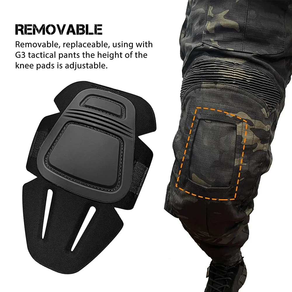 Military Tactical Knee & Elbow Pad Protective 4Pcs/Set Collision Avoidance Protector Gear for Outdoor Sports Safety Guard Gear