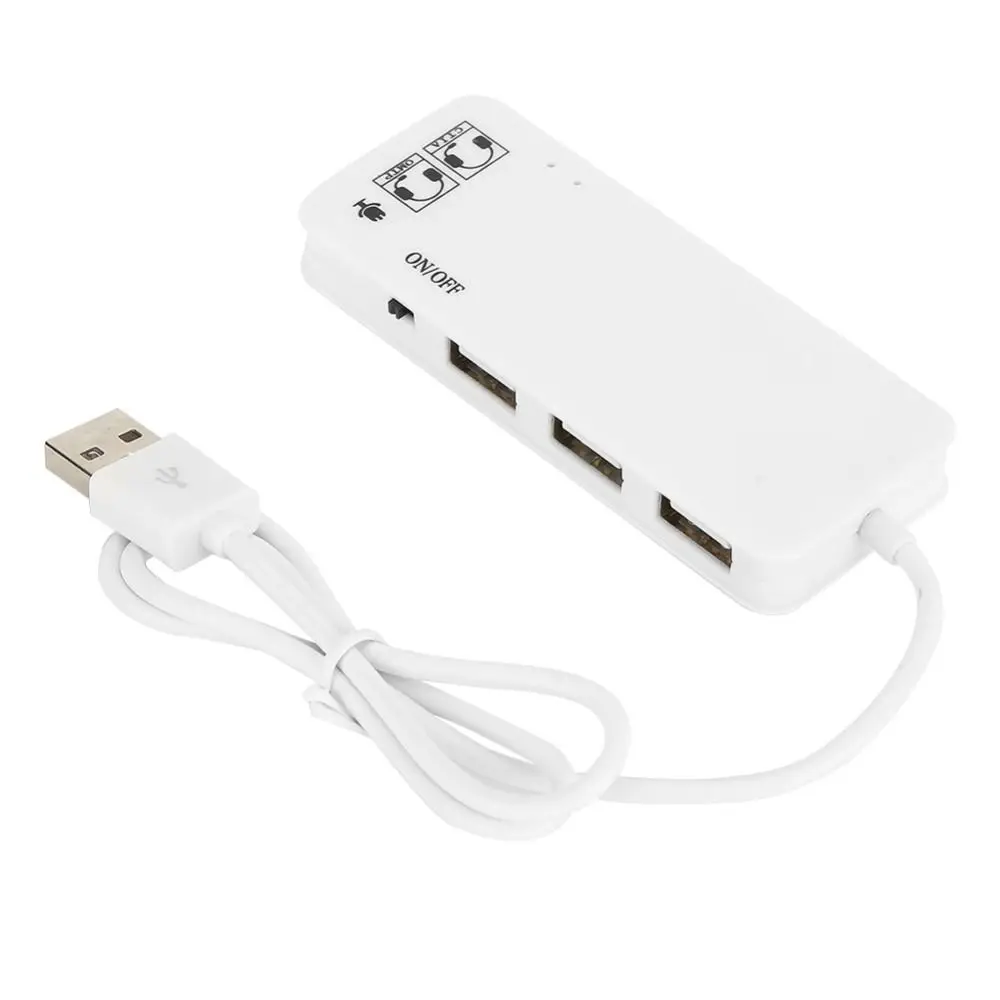 휴대용 3포트 USB 2.0 USB 2.0 허브 7.1CH 플러그 앤 플레이 USB 2.0 분배기 포트 분배기 소형 장치