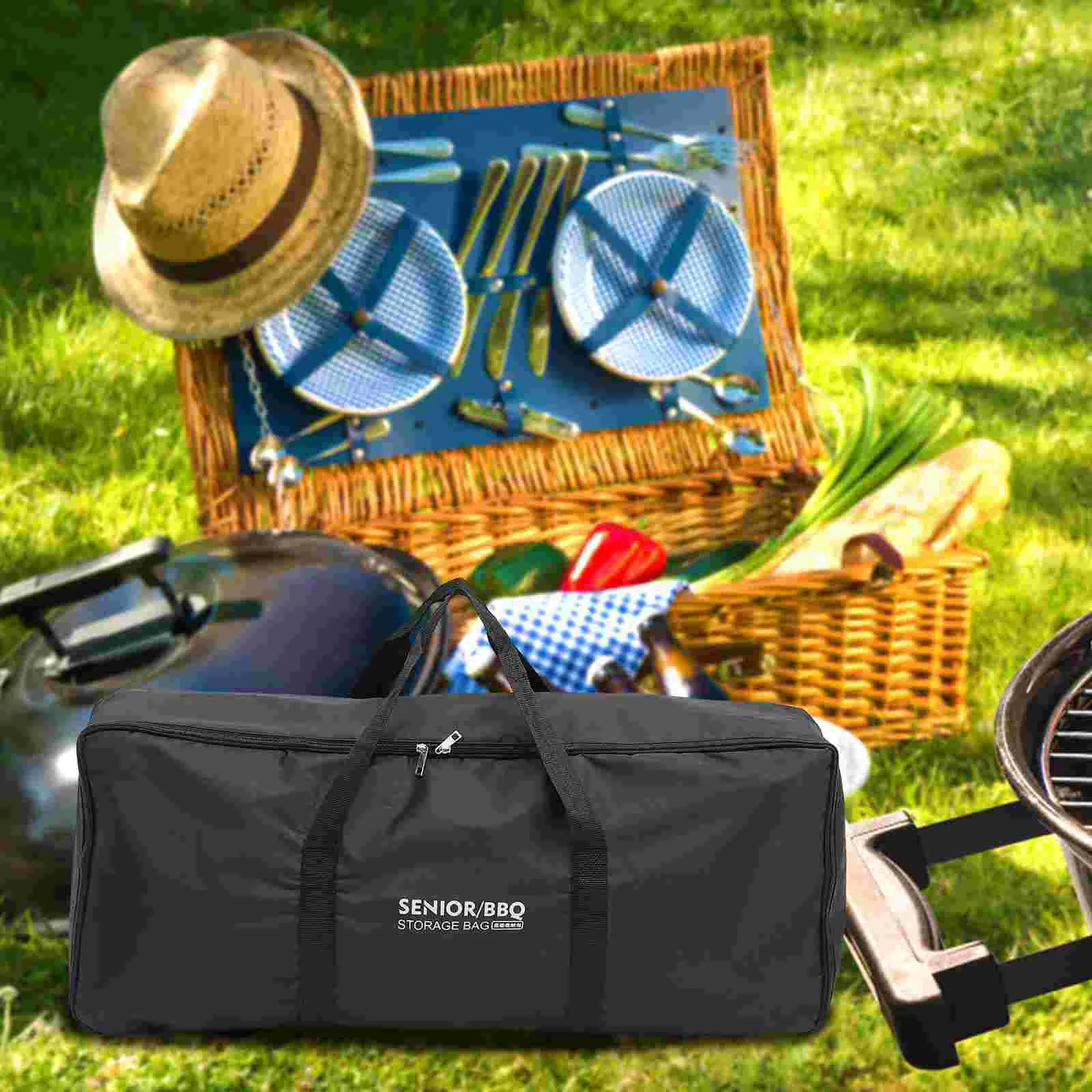 Grill Tool Storage Bag Oxford Cloth Grill Pouch Large Capacity Bag Camping Supply grill tool bag
