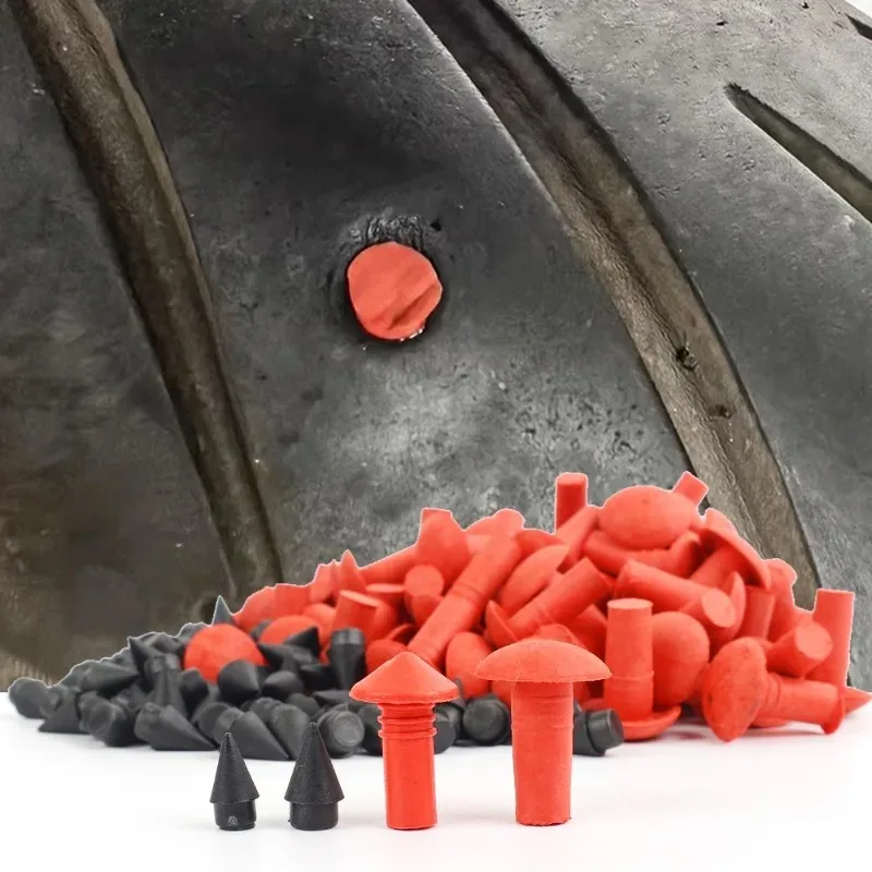 Mushroom Head Tubeless Tire Plug Rubber Strings Kit for Motorcycle Car ATV Bike Puncture Fix Emergency Puncture Repair Tool